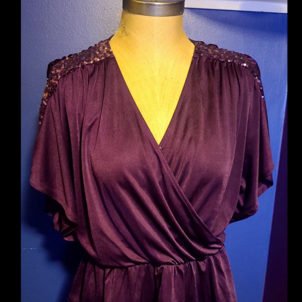 Shimmering Elegance Purple Blouse